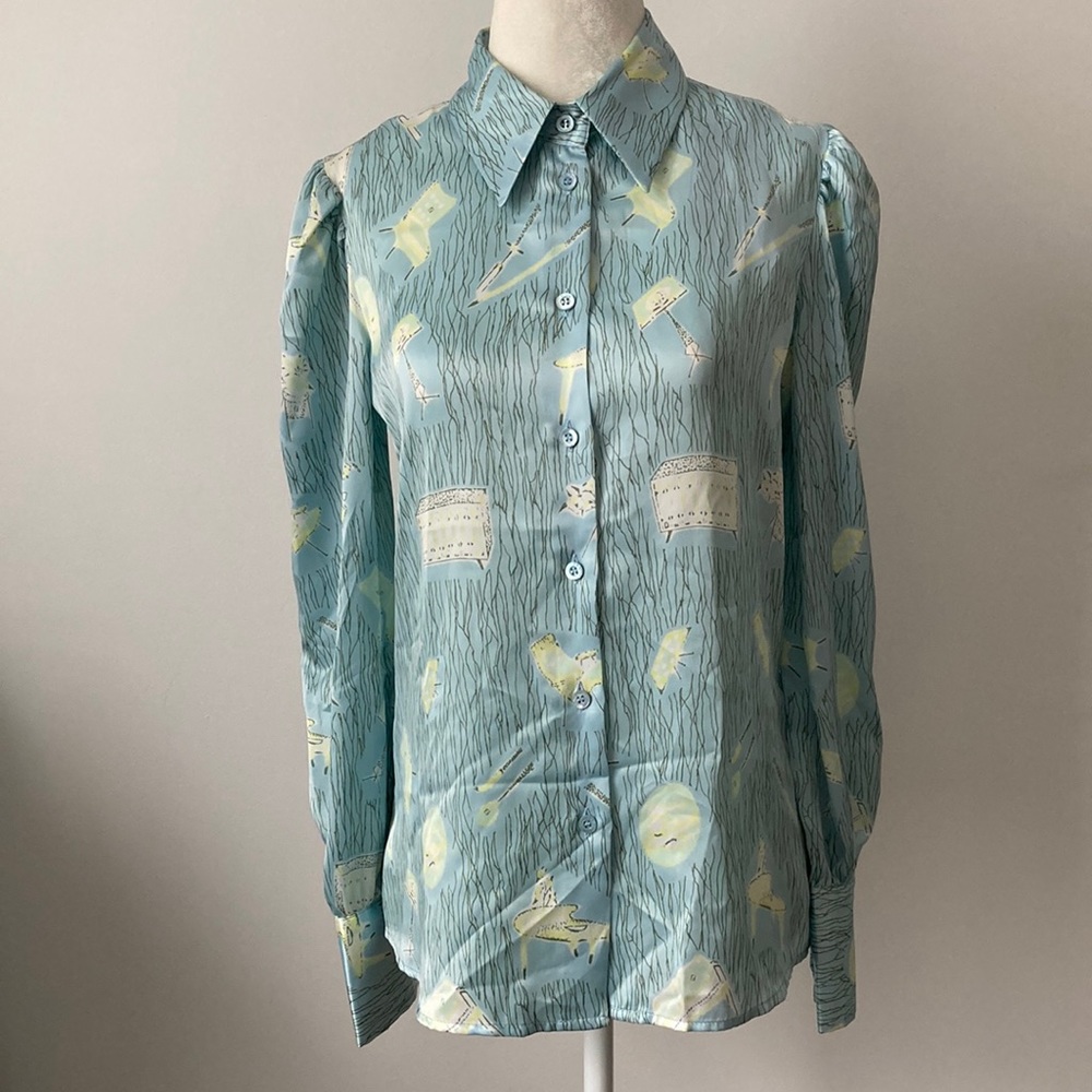 Vintage Fendi Jeans Roma Button Down Blue